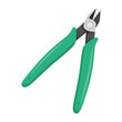 © Tabungan Piknik - Green Handled wire cutting pliers with metallic heads, designed for precision wire cutting and electronics work.