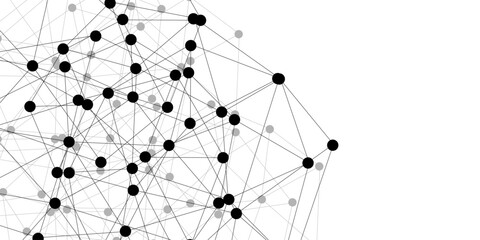 Abstract plexus background with connecting dots and lines. Global network connection, digital technology and communication concept.