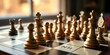 © rattana - Chessboard with pieces strategically arranged,   war,   analysis