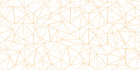 Wall Mural - Abstract of simple GOLD line triangle pattern geometric background .white background creative and geometric shape with white luxury pattern .GOLDENand white geometric background with low poly triangle