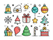 © Wahyu_T - Festive Holiday Icon Set Shows Christmas Ornaments And Related Seasonal Items