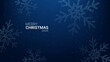 © hiten666 - Dot technology big data snowflake. Merry Christmas 2026 winter season greeting card. Blue holiday background for digital communication.
