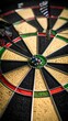 © Azura - Close-up of a dartboard with darts embedded, showcasing segments and colorful rings