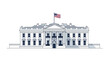 © NanzZ - Front view illustration of the White House, the official residence and workplace of the President of the United States.