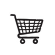 © Violga - Shopping Cart Icon A Simple Black and White Vector Illustration for E-commerce and Retail