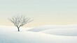 ©  Karbouski - A tree stands alone in a snowy field