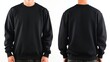 © mila103 - A man is wearing a black sweatshirt. The sweatshirt is black and has no design on it