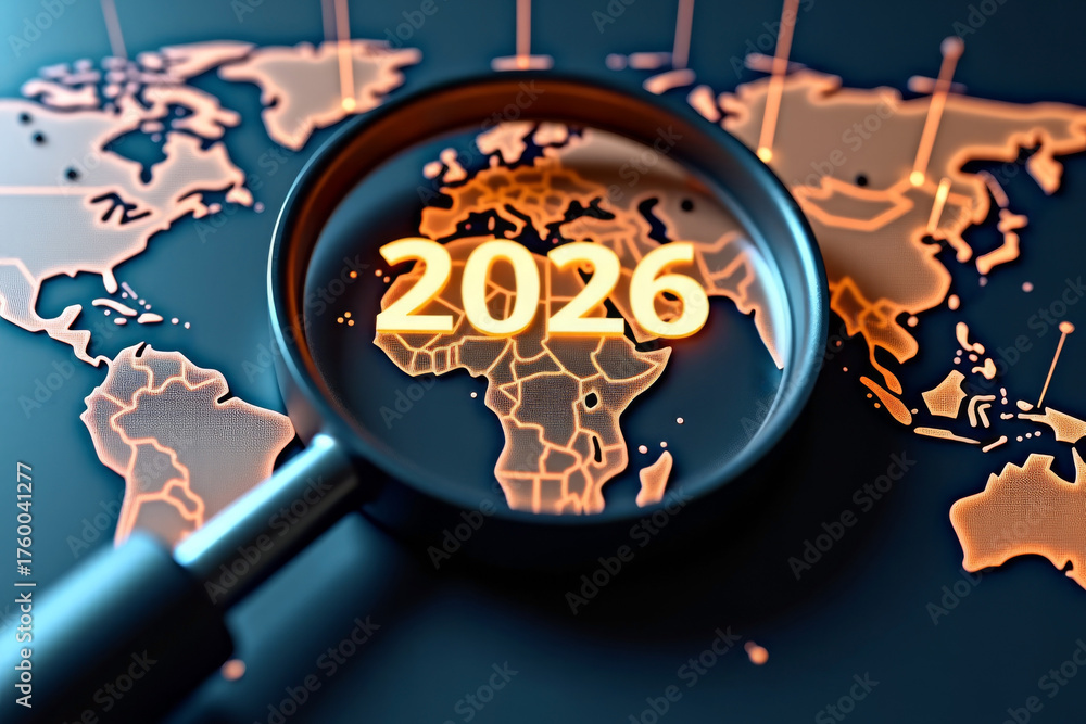 Magnifying Glass Digital World Map 2026 V1 Stock Adobe Stock 1000 F 1760041277 
