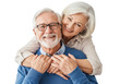 © Man PNG - Joyful senior couple embracing affectionately capturing cherished moments of love and connection transparent background