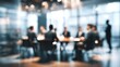 © Johannes - abstract blurry image of business people in a corporate meeting room setting
