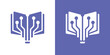 ©  Jagat_Aji - A modern logo combining an open book and circuit lines, symbolizing digital learning, knowledge, and technology.