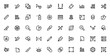 © wang - Vector editing tools icon set. Minimal linear icons ack for design software. Icludes anchor point, pen tol, layers, brush, selectin, transformation, alignmet and more. Editable vecto stroke.