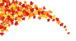 © Md - Autumn leaves falling in a cascade isolated on transparent background