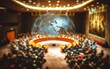 © Fathor - Inside the United Nations Security Council Meeting Room Awaits Global Leaders Debating International Policy, A Symbol of Diplomacy and World Affairs on a Challenging Stage