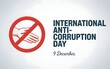 © MdBelal - International anti corruption day graphic with handshake crossed out
