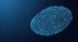 © Moon Guy - A glowing blue digital fingerprint on a dark background