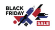 © Vectorpreneur - Modern Black Friday Sale graphic banner using abstract geometric shapes and bold colors