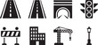 © MST ABIZAN - Collection of city and construction icon set