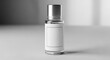 © ZRO - Elegant, minimalist perfume bottle on a soft gray background, highlighting its sleek design and simplicity