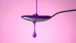 © Bahagia - Purple liquid drips from spoon