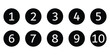 © kowsar - simple bullet point number icon set 1 to 10.