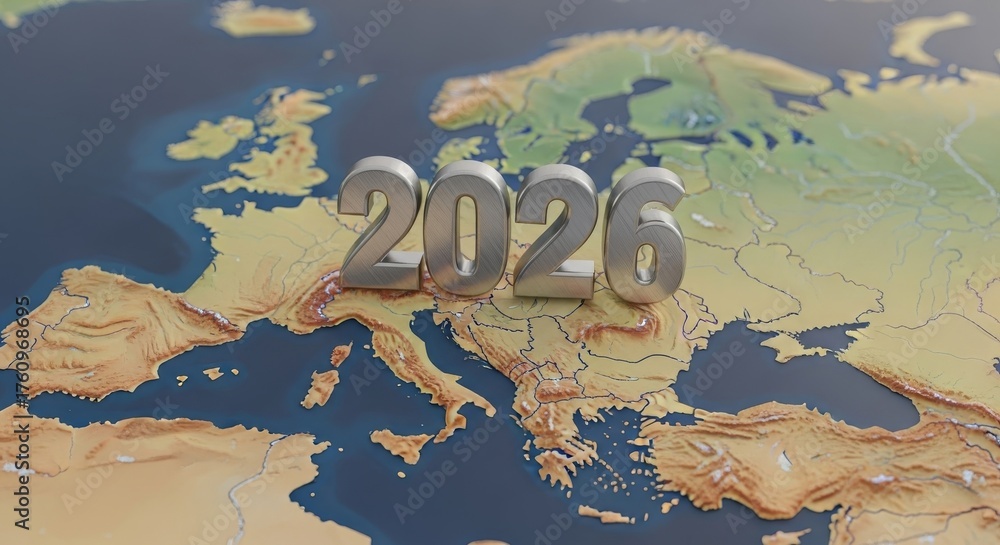 The Year 2026 Over Europe A Map Of Europe With The Year 2026 Overlaid 1000 F 1760968695 