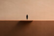 © A2Z AI  - A figure stands poised on the edge, gazing into the distance under a muted sky. The minimalist scene evokes contemplation and solitude, inviting reflection on the journey ahead.