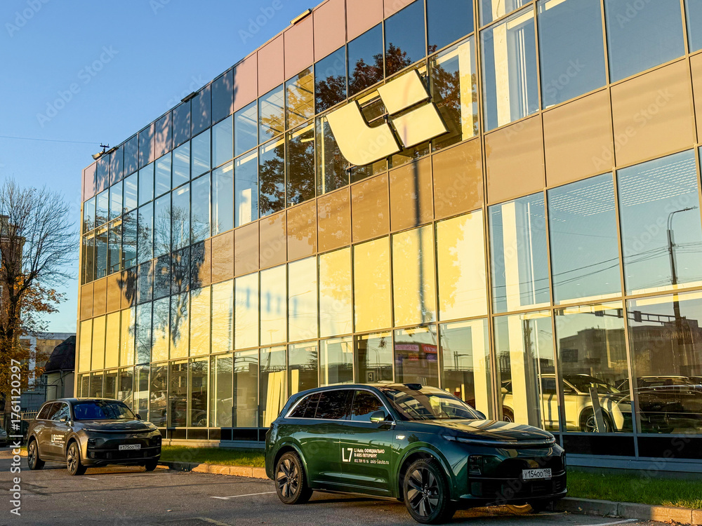Facade of Li Auto EV car store. Li Auto is a Chinese EV car company ...