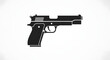 © nopax - Black silhouette icon of a semi-automatic handgun