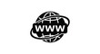 © Jesmin - A black and white depiction of a globe with www on its surface