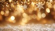 © Johannes - holiday background with golden bokeh and snowflakes featuring a warm light glow christmas ambiance and blurred decorative lights perfect for festive overlay