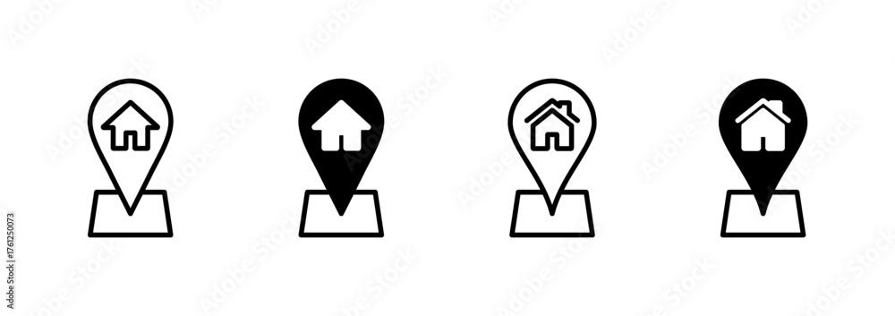 Address icon vector. home location sign and symbol. pinpoint Stock ...