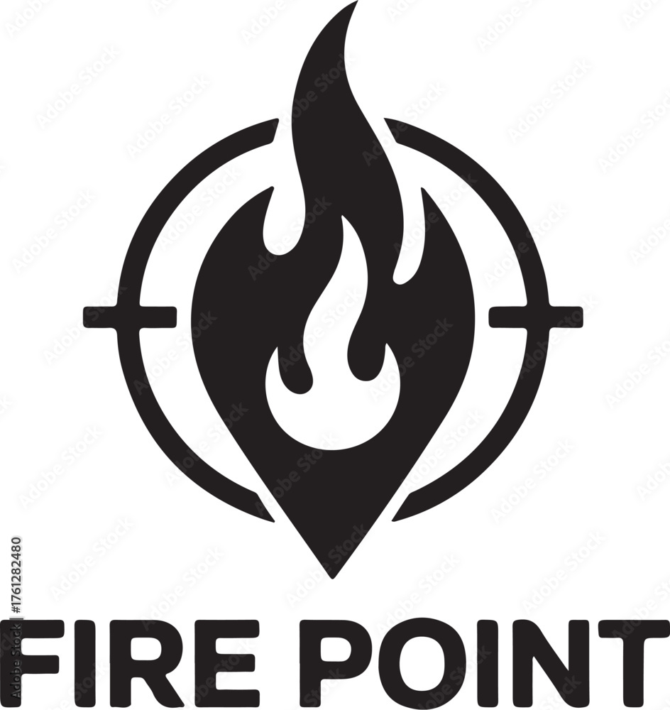 Fire Point Tech Logo Captivating fire point logo design with transparent background for ...