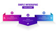 © Gravico - Simple and modern infographics options banner. Three options infographic. Three items infographic. 3 steps infographic. Modern infographic banner template.