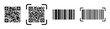 © Oliver Vandenberg - Simple digital QR code sign icon for design. Barcode and QR codes label set. Set of QR code and scan icons line style. Bar code, QR, scanner vector. EPS 10
