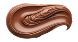 Illustration of chocolate spread swirl isolated on transparent background