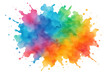 © Krtola  - Watercolor rainbow paint exploding on transparent background, colorful splash art design concept