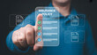© Nizam - Confidently selecting an insurance policy with digital checklist for secure future planning