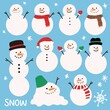 © 세영 이 - 겨울 눈사람 캐릭터 드로잉 세트(winter snowman character drawing set)