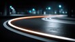© KohXD - Curved road at night capturing the essence of futuristic vision for ai business continuity roadmap concepts