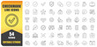 © frank - Checkmark Line Icon Vector Set. A Collection Of 54 Editable Thin Line Stroke Checkmark Icons Representing Approval, Success, Verification, And Tasks. Perfect For Business, Project Management, Websites