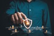 © Dream Stock - Digital shield for online safety and cybersecurity