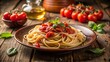© Four888 - Delicious Homemade Italian Spaghetti with Rich Tomato Sauce - Tilt-Shift Photography