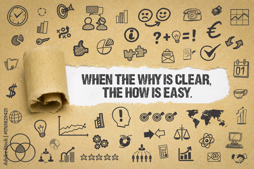 Why Simple When the why is clear, the how is easy Stock Photo | Adobe Stock