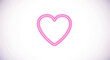 © Ika - Glowing Pink Neon Heart Shape Symbol of Love.