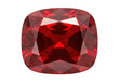 © Jonathan - Cushion cut red garnet gemstone isolated PNG, faceted jewel stone for jewelry design and luxury accessories on transparent background