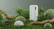 © Zhanna - Mobile power bank displayed among greenery and decorative stones