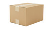 © Daniel - Cardboard box sealed with tape isolated on white, brown carton package for shipping and storage, delivery container