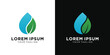 © gibran fatih - Abstract leaf water drop logo design
