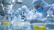 © SerPak - Laboratory Researchers Conducting Experiments in Cleanroom